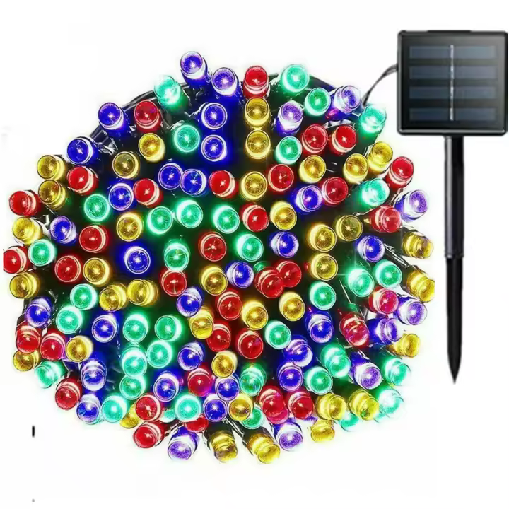 Luces de Cuerda de hadas con Energía Solar para Jardín al Aire Libre 100/200 LEDs 8 Modos decoración de fiesta de Boda de Navidad - 1