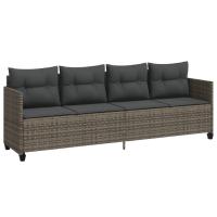 vidaXL Tumbona con cojines ratán sintético Negro y crema, Marrón y crema, Gris Sillas de Exterior Ideal para jardín, playa, piscina, terraza Tumbona Piscina Tumbonas Playa Tumbonas Jardín Exterior - details 4
