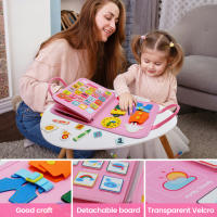 Juguetes Montessori Tablero Ocupado Para Bebés Actividades Educativas De Habilidades De Vida Sensoriales Con Libros Ocupados Para El Desarrollo Motor Fine - details 2