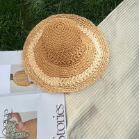 Sombrero de Paja de Verano para Mujer, Sombrero de Playa de Ala Ancha con Protección UV, Cómodo y Transpirable, Ajustable y Plegable, Ideal para Viajes y Aire Libre (Gris/Negro/Verde/Khaki/Beige) - details 5