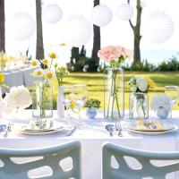 Juego De 3 Vajillas De Vidrio Claro Para Centros De Mesa Y Decoración De Baño Estilo Clásico Para Flores Pequeñas Y Bodas - details 10
