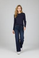 Descubre nuestra camiseta fluida de mujer con cuello redondo, manga larga y bolsillo delantero, tejido suave y elástico ideal para looks diarios cómodos - REF: 9017-1 - details 29