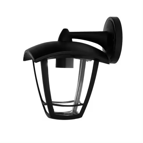 Gsc Evolution Farol de Jardín Brazo Arriba Serie Barli E27 Negro - Iluminación Exterior Elegante y Funcional - 1