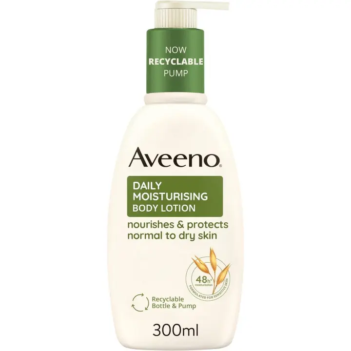 Aveeno Loción Hidratante Diaria - Daily Moisture - Nutrición de Piel Seca, 300 ml - 1