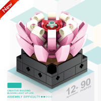 Bloques De Construcción DIY MOC Plantas Succulentas Cactus Gypsophila Bonsái Jardín Modelo Romántico Para Niños Kit De Juguetes - details 22