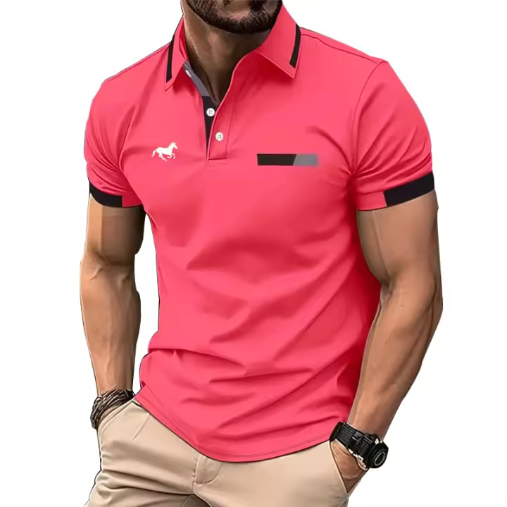 Camisa Polo Hombre Verano Manga Corta Moda Ajustada 100% Poliester Secado rápido Casual Negocios Estampados 3D Digital - 1