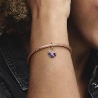 Pandora Charm Colgante Flor Pensamiento Morado 780776C01, Viene con embalaje de Caja de Rego original. - details 4