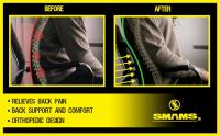 Cojín Rejilla de apoyo lumbar para respaldo de asiento de coche, cojín de masaje de malla para silla de asiento de coche, silla de oficina, Con Perlas de Masaje, Corrige la Postura y Alivia el Dolor Lumbar - details 0