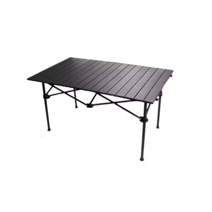 Mesa plegable negro multiuso para jardín, picnic, camping, pesca y playa de 91.5 x 55 x 50 cm - 1