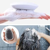 Cepillo de champú para masaje del cuero cabelludo para el crecimiento del cabello, masajeador de cabeza de silicona para uso húmedo y seco - details 2