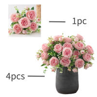 1pc Artificial Flor De Paeonia En Tela De Seda Para Decoración Falsa Flor Bouquet De Plástico Para Casamiento Fiesta En Casa - details 8