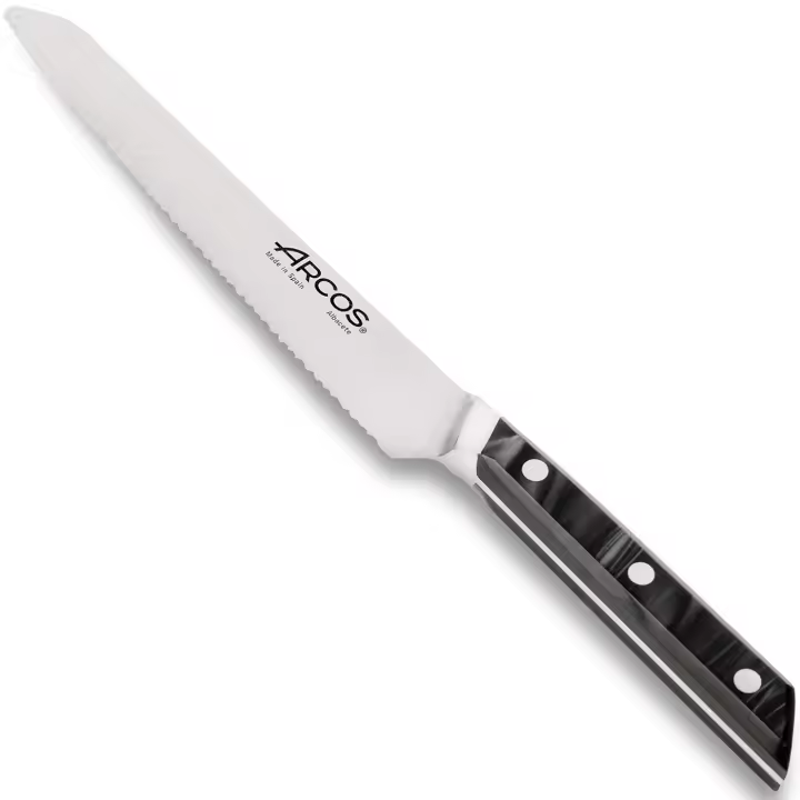 ARCOS Eclipse - Cuchillo Panero (200 mm) - Hoja de Acero Inoxidable Forjado Nitrum® - Mango Acrílico Negro Nacarado - 213700 - 1