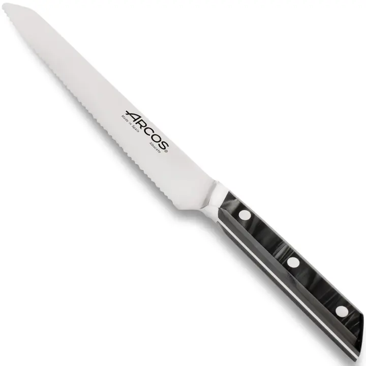 ARCOS Eclipse - Cuchillo Panero (200 mm) - Hoja de Acero Inoxidable Forjado Nitrum® - Mango Acrílico Negro Nacarado - 213700 - 1