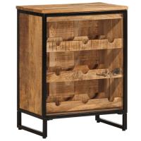 vidaXL Botellero para 9 botellas madera maciza mango 55x33x70 cm - details 7