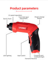 Set De Herramientas Eléctricas LYUWO 3.6V Para Mantenimiento Y Reparación Doméstico Batería De Litio 1800mAh Multifuncional Mini Pluma - details 12