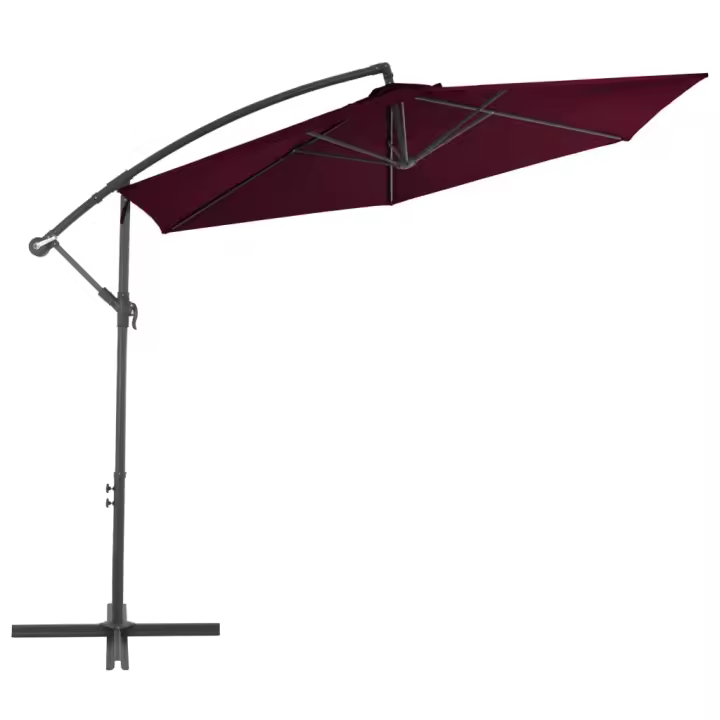 Sombrilla Jardín voladiza with pole de Aluminio Burdeos 300 cm - 1