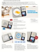 Báscula De Cocina Digital Grande Con Dos Plataformas 1 Pieza Dos Precisiónd 0.01 G/0.001 Oz Y 0.1 G/0.01 Oz Capacidad Máxima 5 Kg/11 Lb - details 1