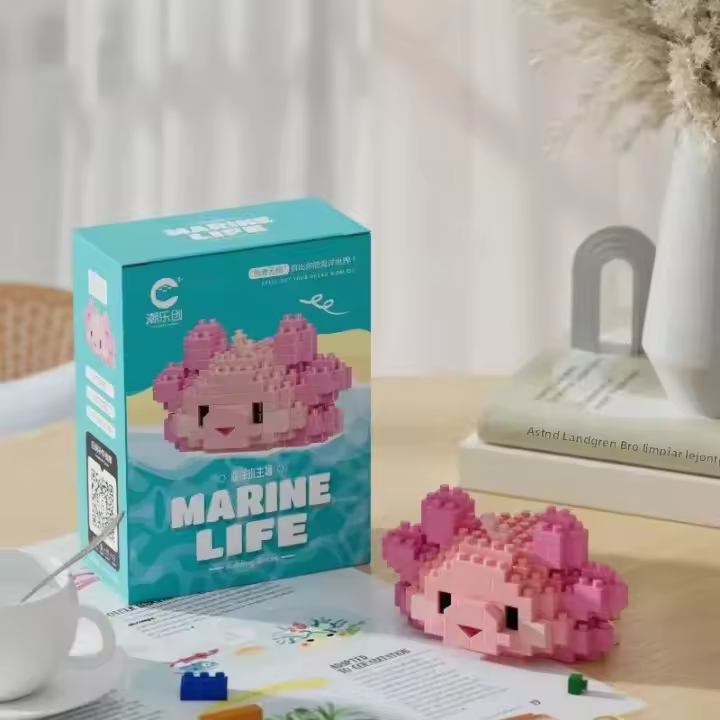 Bloques De Construcción Pequeños De Animales Del Oceano Creativos Juguetes Educativos Compatible Con Legos Para Niños - 1