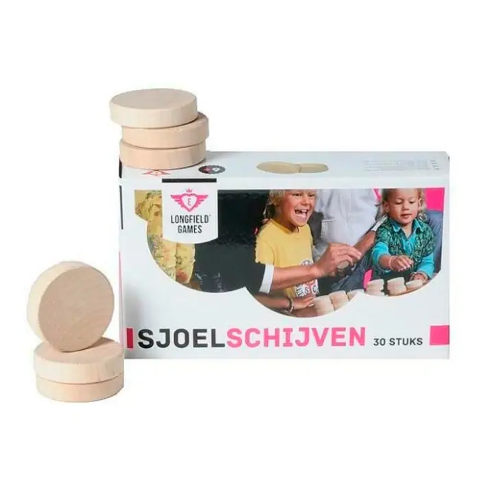 Cannon - Set 30 Fichas Color Madera de billar Holandés o Sjoelbak Juego para niños y adultos, diversión en familia. Cannon - 1