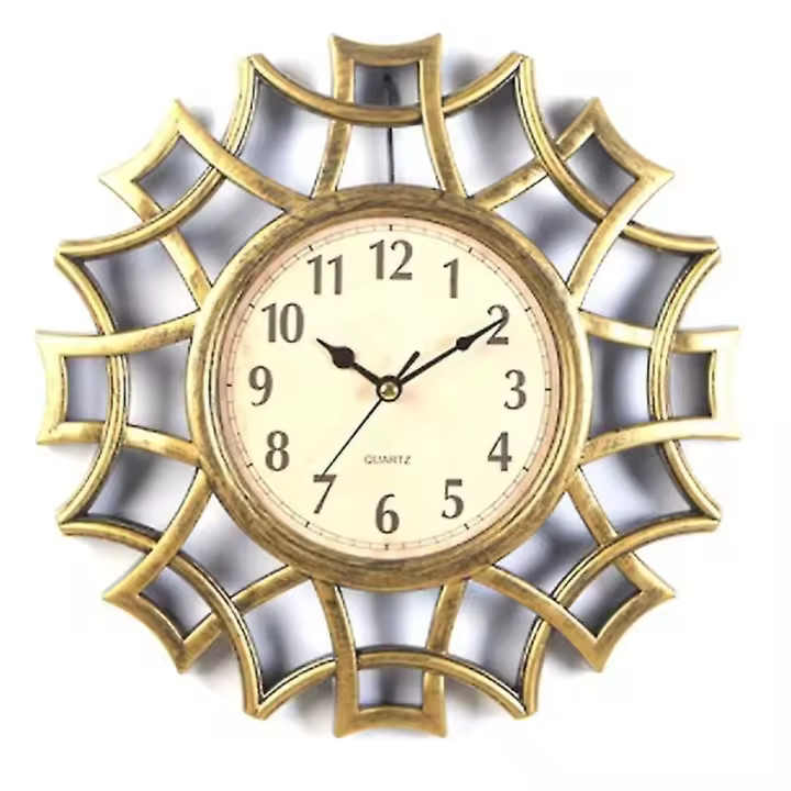 Reloj de pared geométrico con números Vintage nórdicos abstractos, cuarzo, diseño moderno - 1