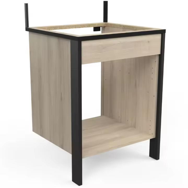 Miroytengo Módulo Inferior Horno Industriale Melamina Miroytengo Roble y Negro 64CM Cocina - 1
