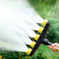 Atomizador De Gran Flujo Para Jardín Y Agricultura Regadío Ajustable Herramienta De Riego Para Pasto Y Vegetales 3/4/5/6 Maneras Tamaño 20*27.5cm Color Amarillo+ Negro - details 2