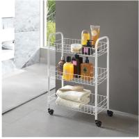 LILI HOME 🛒 Carro Metálico con Ruedas - 3 Estantes (38 × 26 × 62 cm) - Se arma rápidamente sin necesidad de herramientas complejas. Su diseño funcional, compacto y elegante lo convierte en una solución ideal para cocina, baño, oficina o dormitorio. - details 4