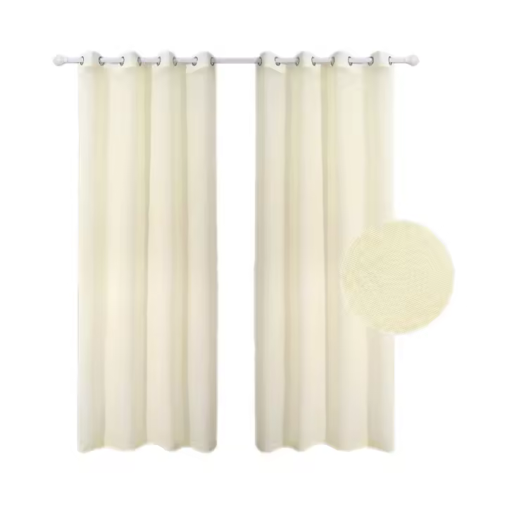 Visillo de cortina Doris 140x260cm para decorar sala de estar y dormitorio - 100% poliéster - 1