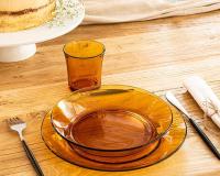 Duralex® Colección Lys ,Plato de cena，cristal Vermeil,Juego de 18 piezas , OK microondas y lavavajillas, Made in France - details 4
