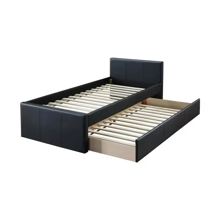 Cama nido 90 x 195 cm negro mate MACCO - 1