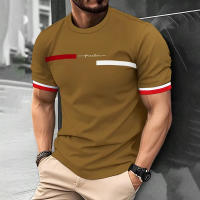 Camiseta Hombre Verano 3D Rayas Letras Estampado Hip Hop Trend Harajuku Streetwear Casual Cuello Redondo Oversize Tops Polyester - details 4
