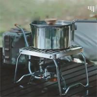 Soporte Portátil De Acero Inoxidable Para Fogón De Camping Soporte Plegable Para Barbacoa Mini Olla Y Placa De Hornear - details 0