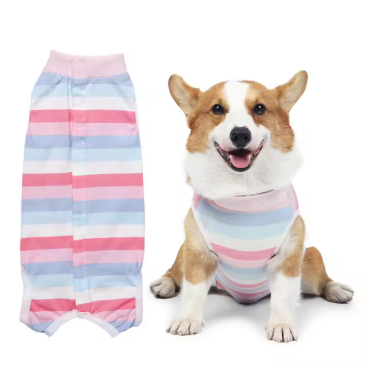 Ropa De Recuperación Para Perros Después De La Cirugía Ropa De Operación Para Mascotas Previene Infecciones De Heridas Abdominales Material Poliéster Toda La Año - 1