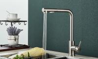 Mezclador de cocina con ducha extraíble, Monomando, rotación de 360°, 2 modos de ducha Grifo para fregadero de cocina - Cepillado - details 6