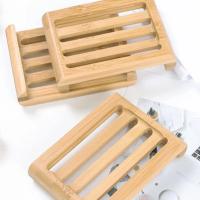 Caja De Jabón De Madera Hecha a Mano 1Pc Marco Creativo Para Baño Y Toilette Jabón Natural De Bambú - details 3