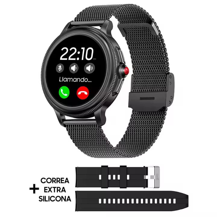 COOL Accesorios Smartwatch Metal + Silicona Dover Rosa (Llamadas, Salud, Deporte, Correa Extra) - 1
