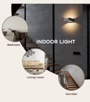 Lámpara De Pared Moderna IP65 Impermeable Para Exterior En Negro/Oro Iluminación Para Patio Jardín Diseño Arriba Y Abajo - details 3