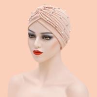 1PC Turban Musulmán De Moda Con Perlas Hijab Interna Para Mujer Arabesca Cubierta De Cabeza Femme Wrap Headwear Polyester - details 7