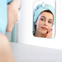 Espejo De Baño De Acrílico Sin Nubosidad Espejo De Ducha Portátil Para Hombres Y Mujeres Para Maquillaje Y Barba Instalación En La Pared - details 1