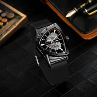 Reloj Mecánico De Lujo Para Hombre WINNER Deportivo Con Esqueleto Luminoso Y Correa De Goma Resistente Al Agua Y Al Shock - details 3