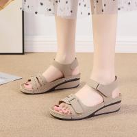 SP Sandalias de mujer de nuevo estil con Tacones de cuña, Suela Gruesa con Velcro, Talla big, sandalias de una Tira en stock, - details 43