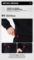 Baasploa Pantalones Deportivos Para Hombre Con Cierre De Cordón Algodón Y Poliéster Transpirables Pantalones Casuales Suaves Para Correr - details 4