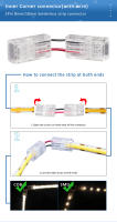 Conector De Enlace De Tira LED Flexible 2Pines 8mm 10mm PCB Para 2835 5050 SMD COB Luz De Tira LED Sin Soldadura Necesaria - details 7