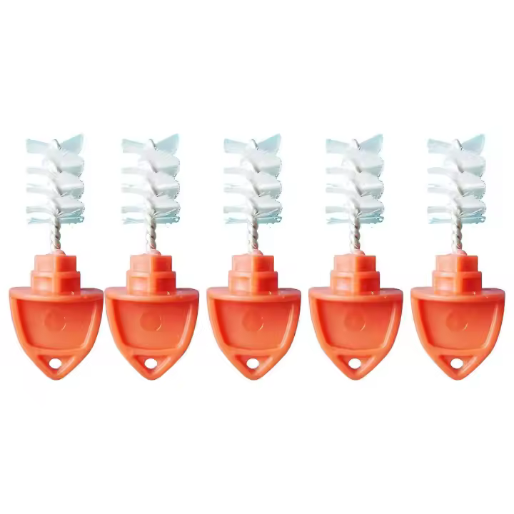 5 unids cerveza grifo enchufe cepillo conjunto para cerveza grifos ofreciendo protecciones largas y limpieza naranja rojo - 1