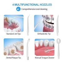Irrigador Dental Oral,8 × cabezales de boquilla， limpiador de dientes con agua, recargable por USB, 3 modos, IPX7, para limpieza de dientes, portátil - details 2