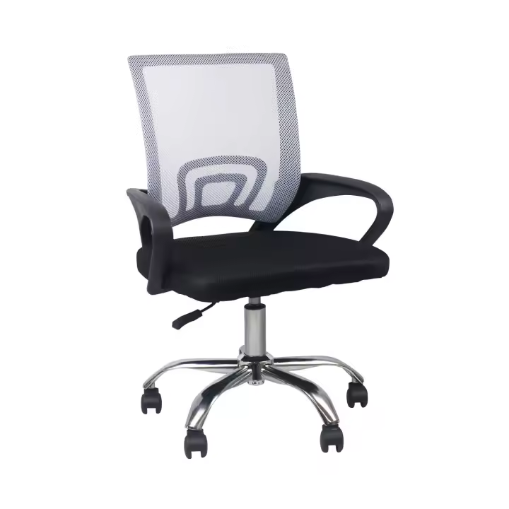 Thinia Home - Silla de Escritorio Classic, Oficina y Despacho, Home Office, Respaldo Malla Transpirable, Soporte Lumbar, Reposabrazos, Altura Ajustable, Ergonómica, 52x65x(86-95)cm - 1