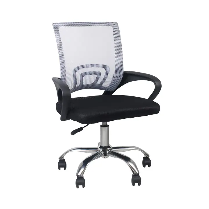 Thinia Home - Silla de Escritorio Classic, Oficina y Despacho, Home Office, Respaldo Malla Transpirable, Soporte Lumbar, Reposabrazos, Altura Ajustable, Ergonómica, 52x65x(86-95)cm - 1