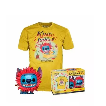 Funko pop + camiseta de Simba Stitch de la serie Lilo&stitch de Disney Talla M - 1