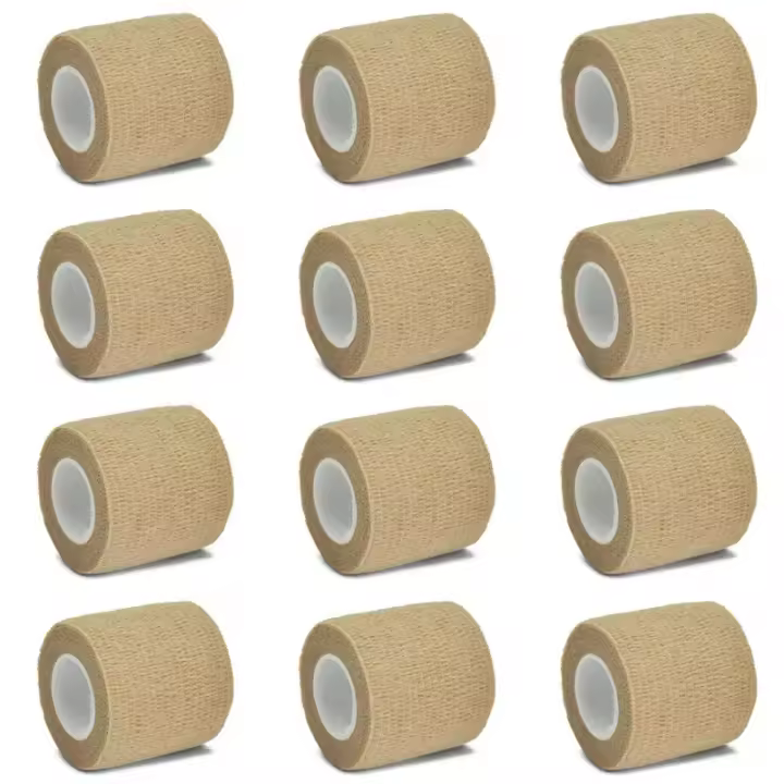 1/6/12Pcs Banda Elástica Transpirable Para Deportes Y Primera Ayuda Beige Adhesiva Para Muñeca Tobillo Y Dedos - 1