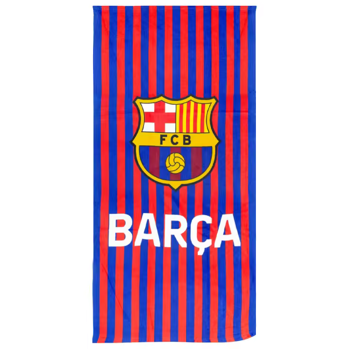 FC Barcelona Toalla Oficial de Fútbol de baño Piscina Playa Blaugrana con Escudo 100% Microfibras  70 x 140 cm - 1